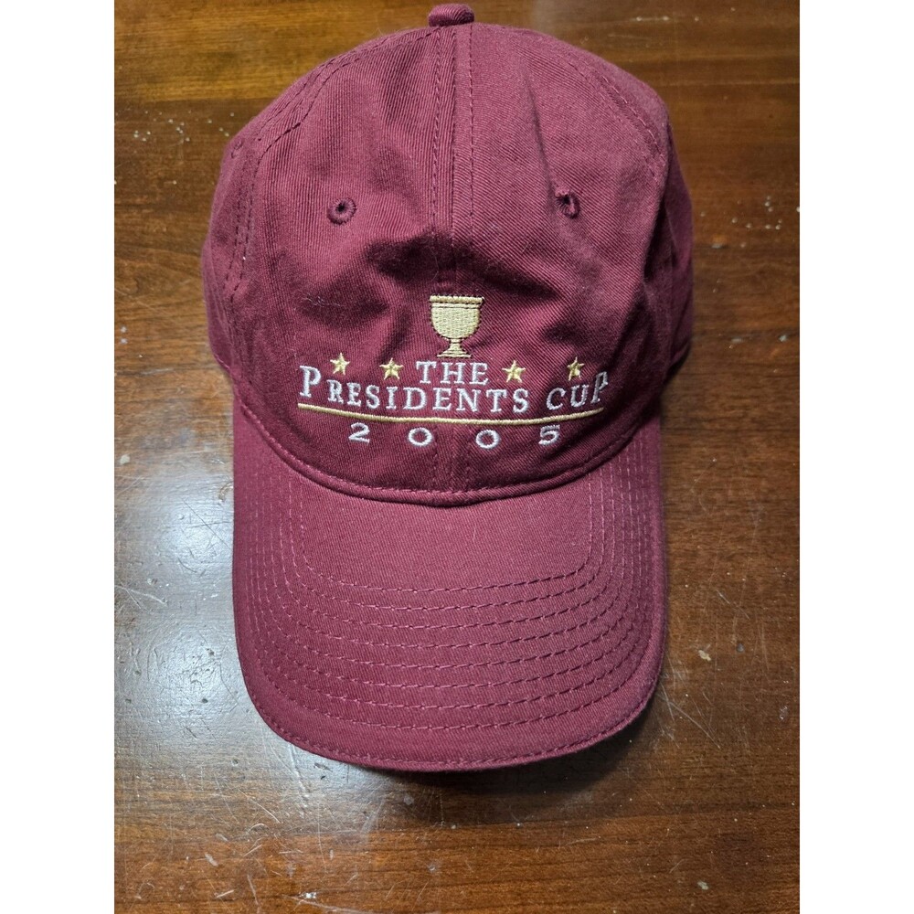 The Presidents Cup 2005 Golf Hat Cap Maroon The Game Robert Trent Jones Club